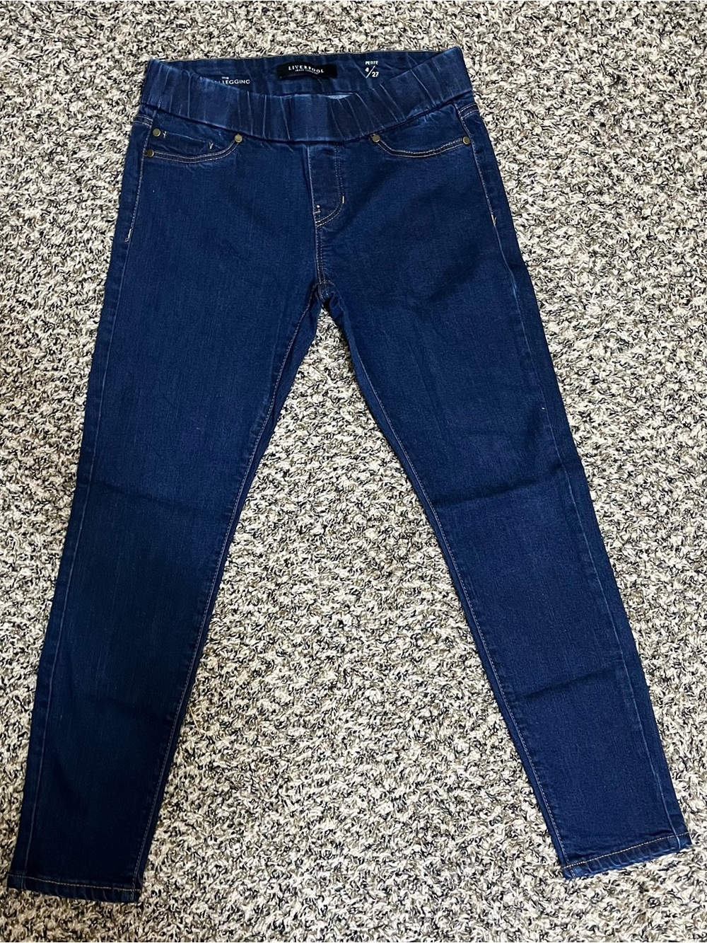 Liverpool Jeans Company Dark Blue Pull-On Jeggings